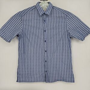 Jhane Barnes Shirt Mens Large Frequency Geometric Abstract Button Down Casual‎